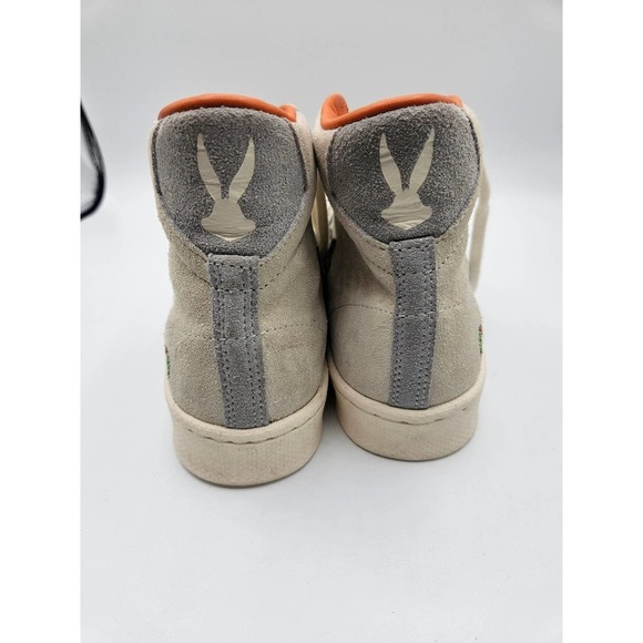 Converse x Bugs Bunny Pro Leather High Top Mens 6 Womens 7.5 Gray Orange - Picture 5 of 13